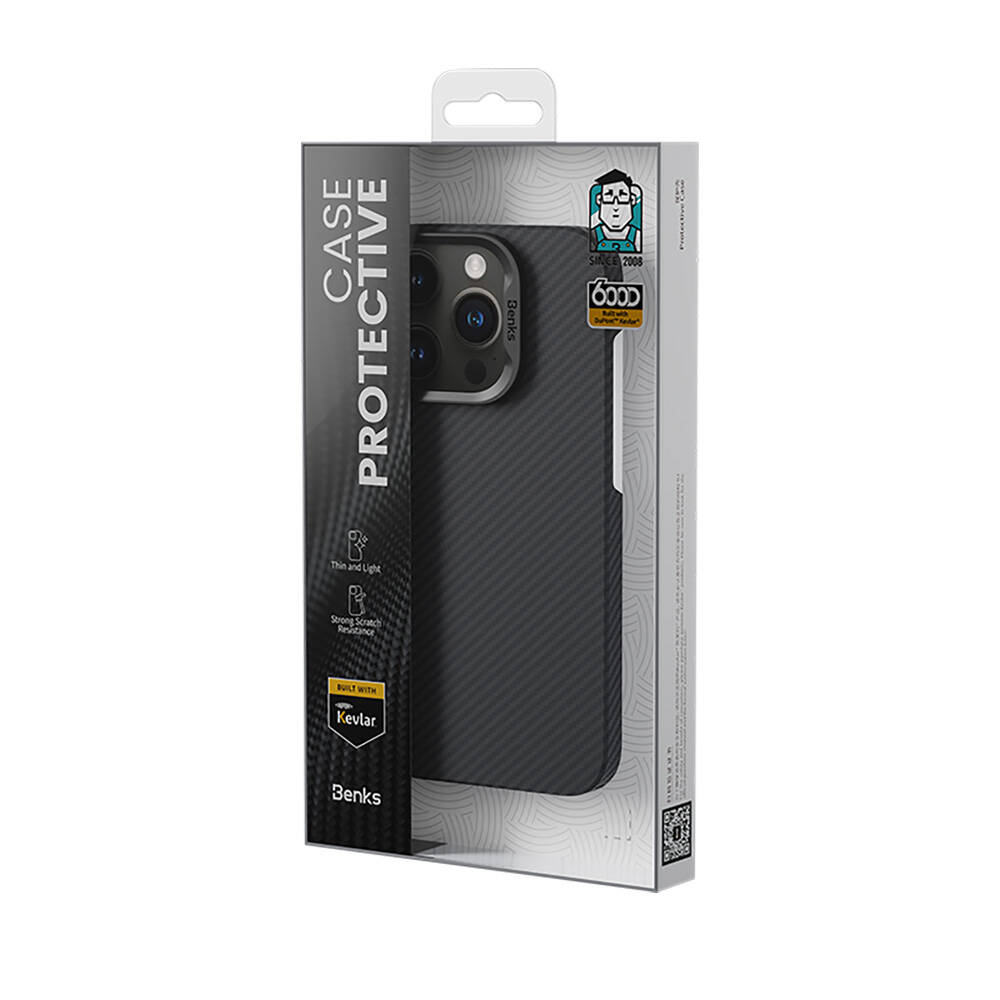 Apple iPhone 16 Pro Max Benks Magsafe Şarj Özellikli Magnetik ArmorAir 600D Kevlar Fiber Kapak - 10