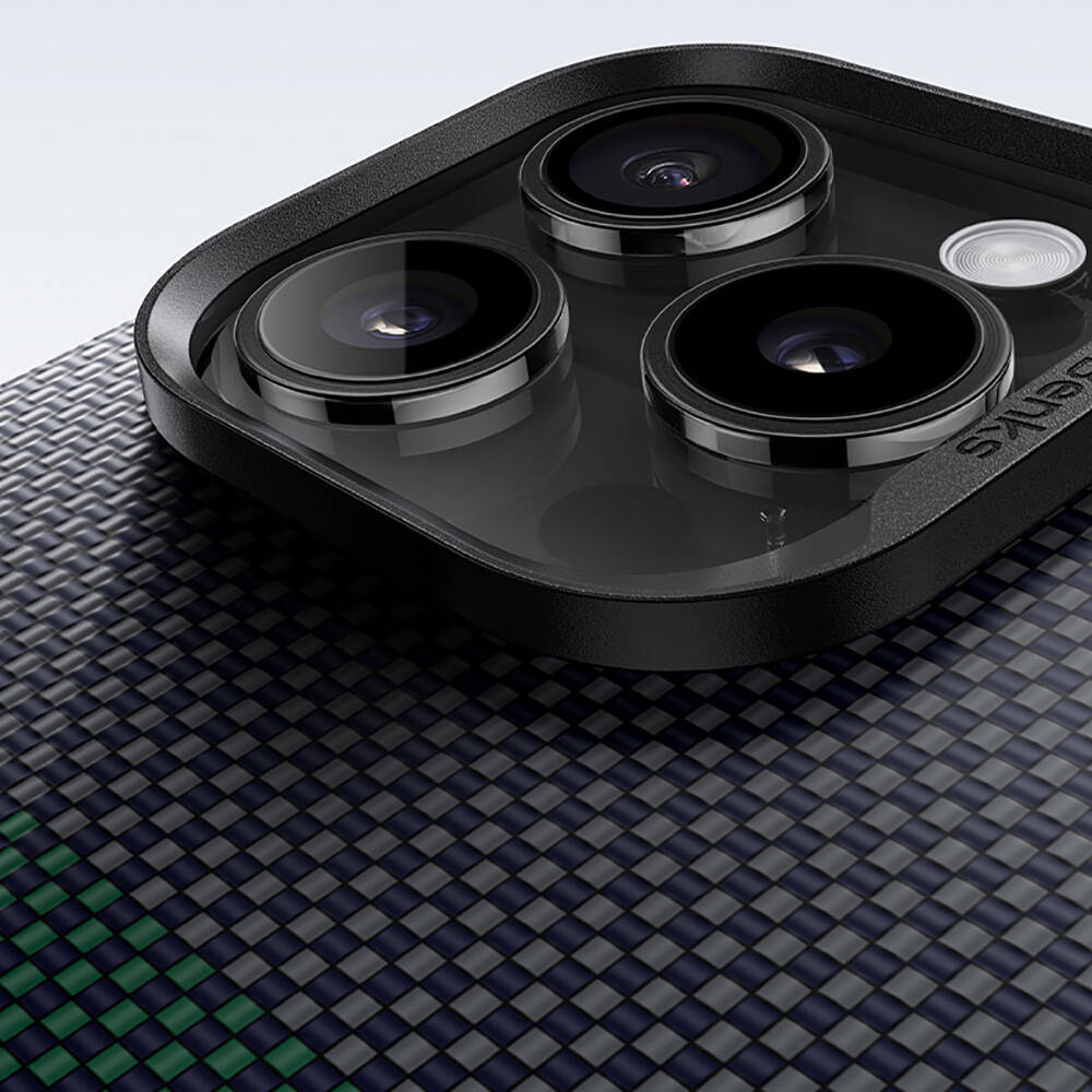 Apple iPhone 16 Kılıf Magsafe Şarj Özellikli Karbon Fiber Tasarımlı Benks Aurora ArmorAir Kevlar Kapak - 6