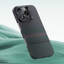 Apple iPhone 16 Plus Kılıf Magsafe Şarj Özellikli Karbon Fiber Tasarımlı Benks Aurora ArmorAir Kevlar Kapak - 4