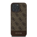 Apple iPhone 16 Pro Kılıf Guess Orjinal Lisanslı Magsafe Şarj Özellikli PU Deri Şerit Logo Dizaynlı Kapak - 17