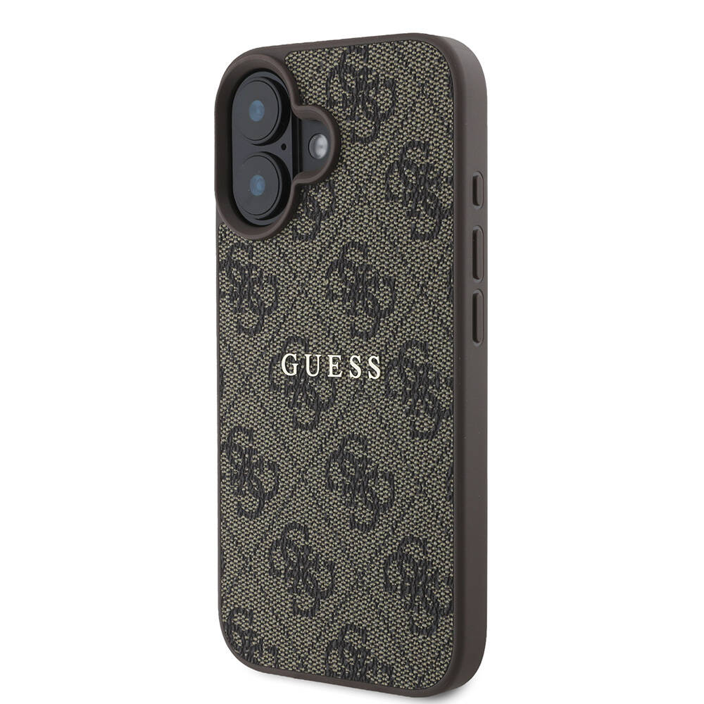 Apple iPhone 16 Kılıf Guess Orjinal Lisanslı Magsafe Şarj Özellikli 4G Desenli Yazı Logolu Kapak - 6