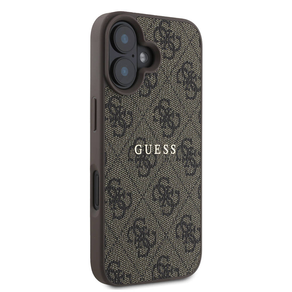 Apple iPhone 16 Plus Kılıf Guess Orjinal Lisanslı Magsafe Şarj Özellikli 4G Desenli Yazı Logolu Kapak - 15