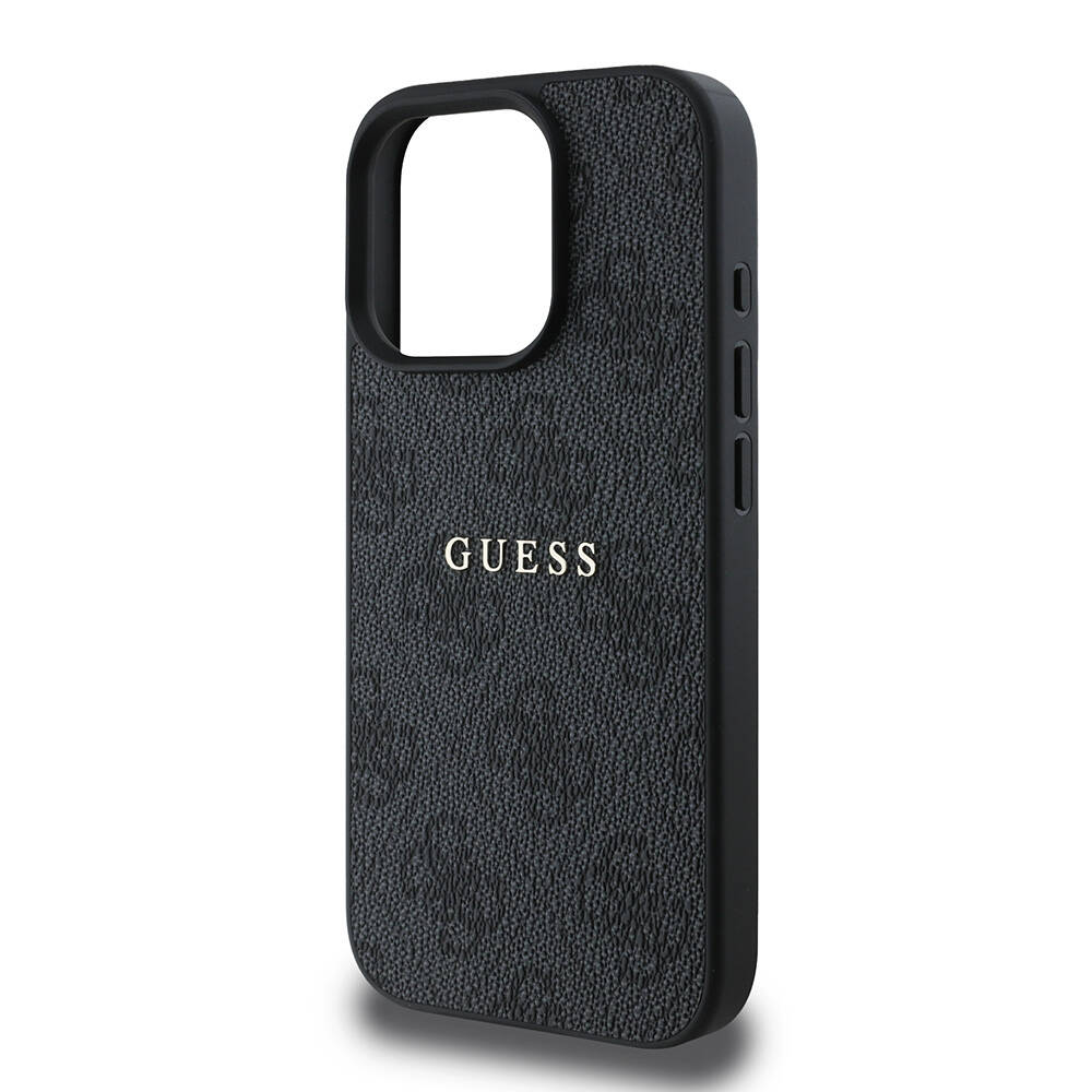 Apple iPhone 16 Pro Kılıf Guess Orjinal Lisanslı Magsafe Şarj Özellikli 4G Desenli Yazı Logolu Kapak - 5