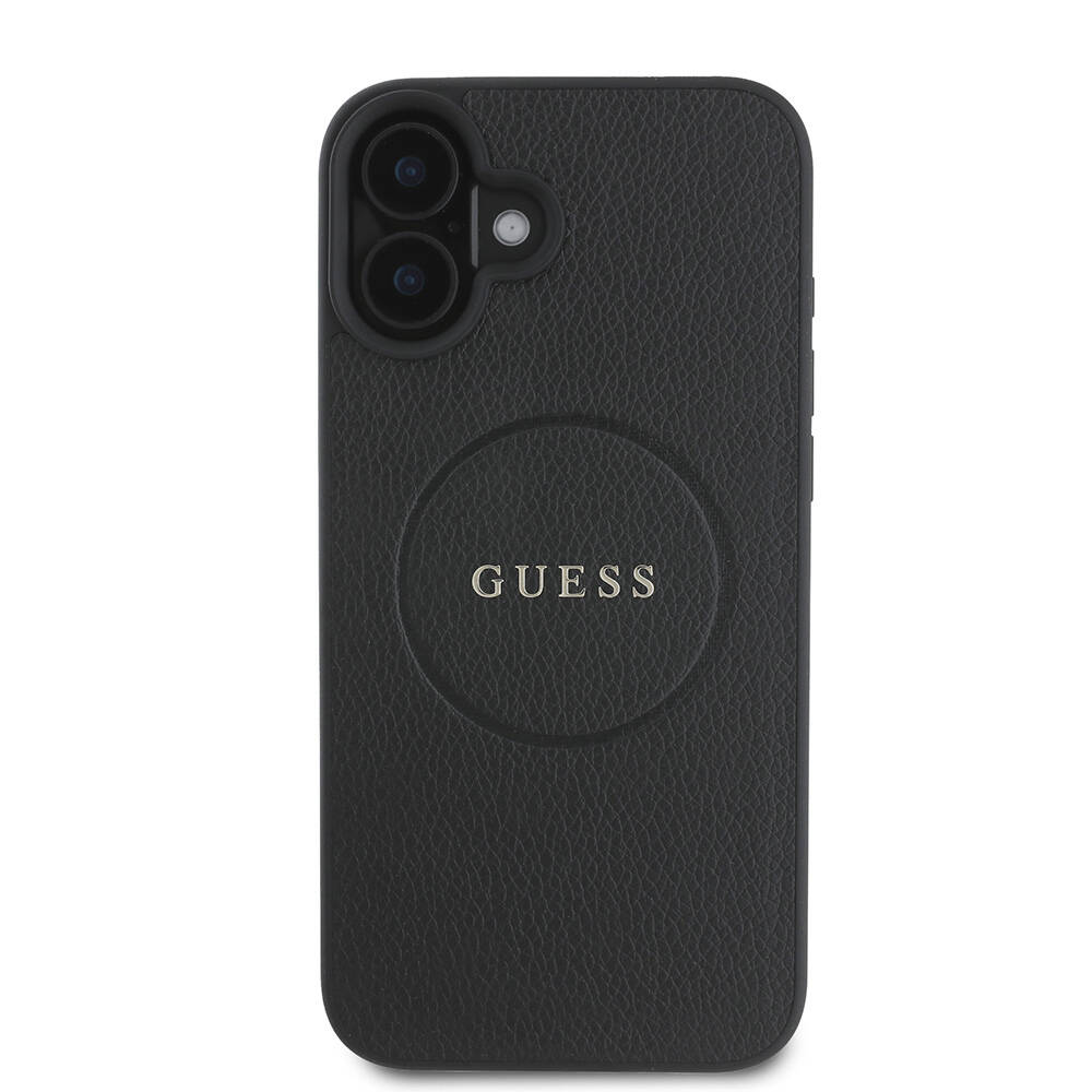 Apple iPhone 16 Plus Kılıf Guess Orjinal Lisanslı Magsafe Şarj Özellikli Yazı Logolu Grained Kapak - 2