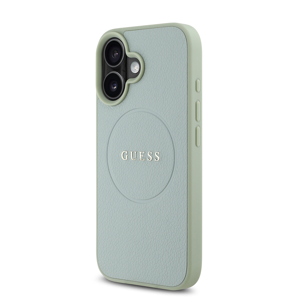 Apple iPhone 16 Plus Uyumlu Kılıf Guess Orjinal Lisanslı Magsafe Şarj Özellikli Yazı Logolu Grained Kapak - 8