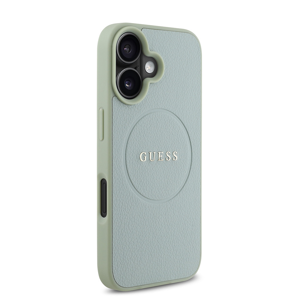 Apple iPhone 16 Plus Uyumlu Kılıf Guess Orjinal Lisanslı Magsafe Şarj Özellikli Yazı Logolu Grained Kapak - 10