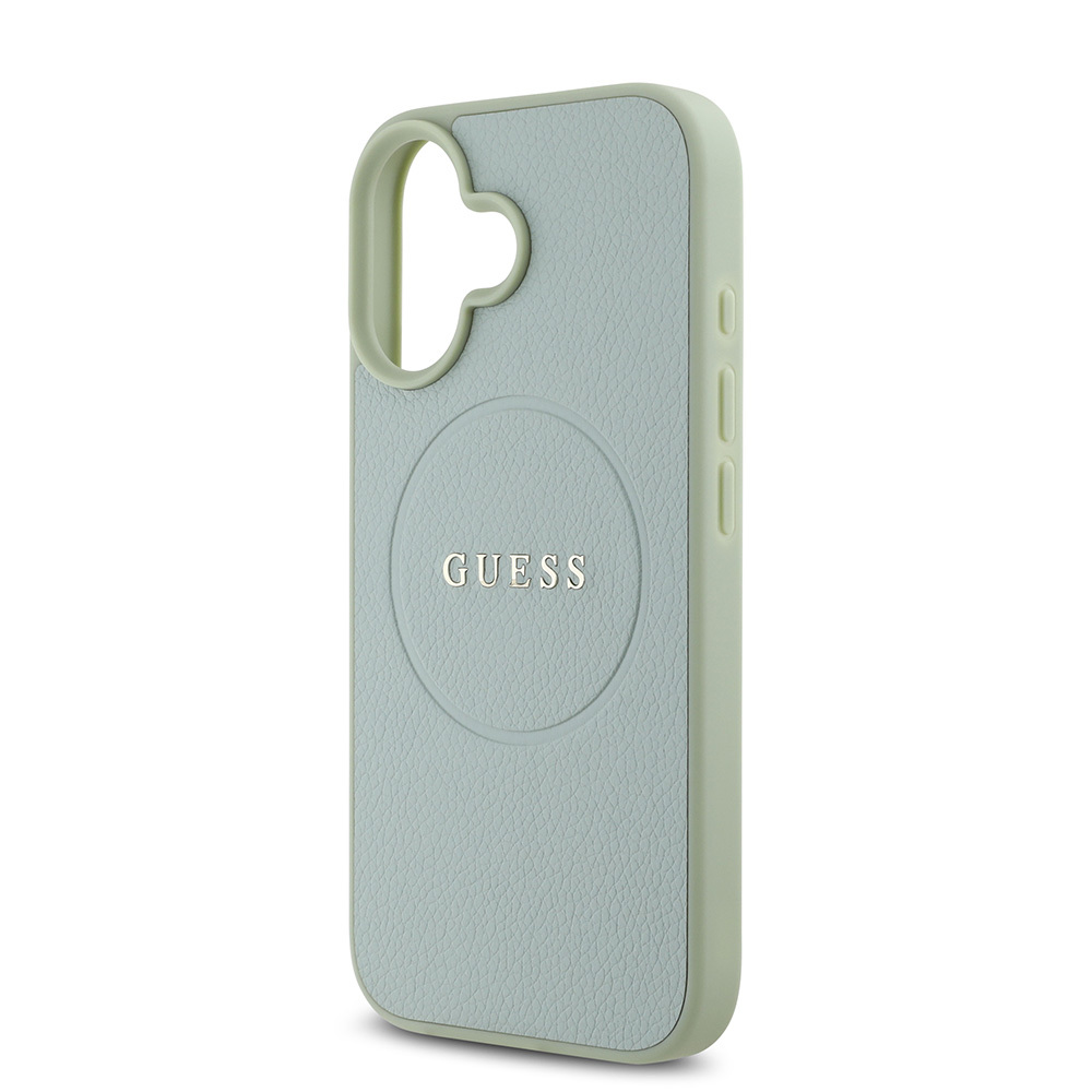 Apple iPhone 16 Plus Uyumlu Kılıf Guess Orjinal Lisanslı Magsafe Şarj Özellikli Yazı Logolu Grained Kapak - 12