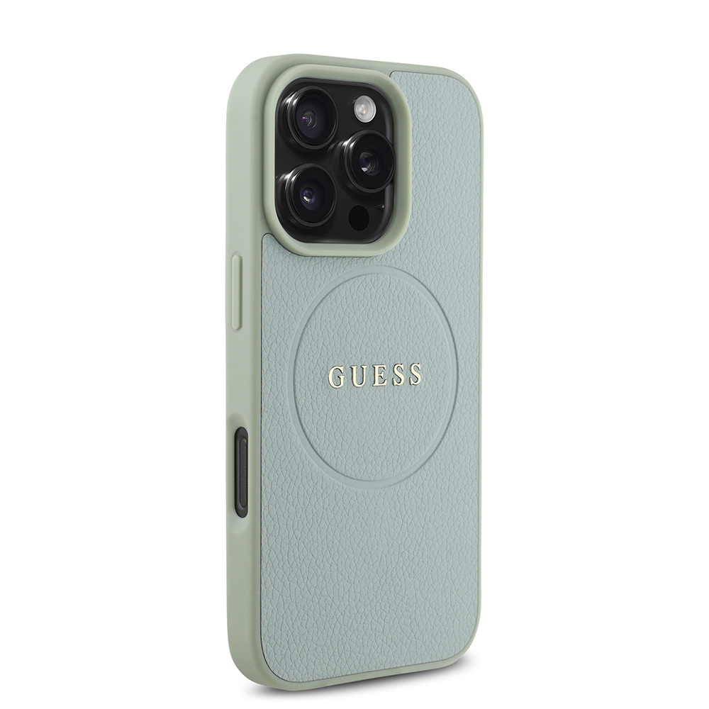 Apple iPhone 16 Pro Uyumlu Kılıf Guess Orjinal Lisanslı Magsafe Şarj Özellikli Yazı Logolu Grained Kapak - 18