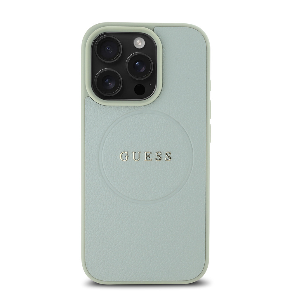 Apple iPhone 16 Pro Max Uyumlu Kılıf Guess Orjinal Lisanslı Magsafe Şarj Özellikli Yazı Logolu Grained Kapak - 17