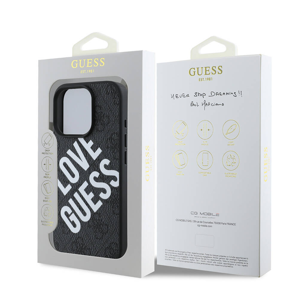 Apple iPhone 16 Pro Kılıf Guess Orjinal Lisanslı Big Love Guess Kapak - 7