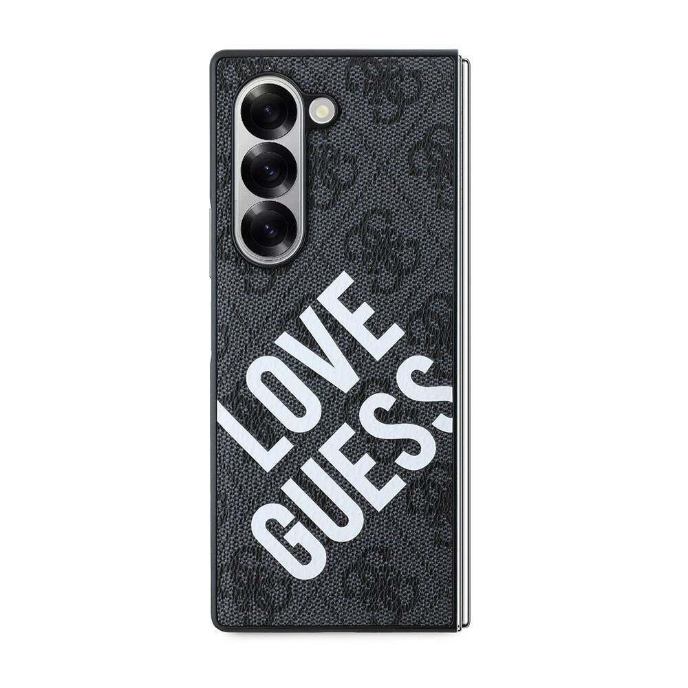 Samsung Galaxy Z Fold 6 Uyumlu Kılıf Guess Orjinal Lisanslı Love Guess Printing Kapak - 1