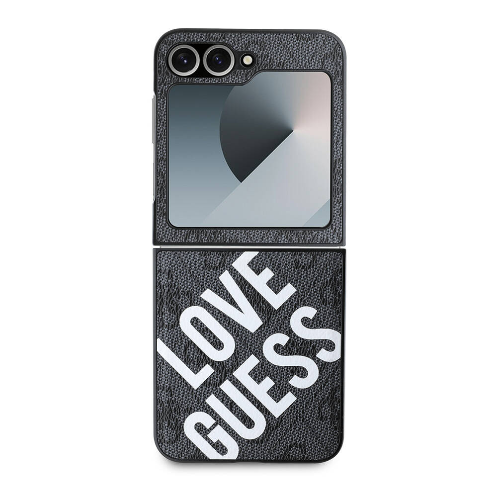 Samsung Galaxy Z Flip 6 Uyumlu Kılıf Guess Orjinal Lisanslı Love Guess Printing Kapak - 1
