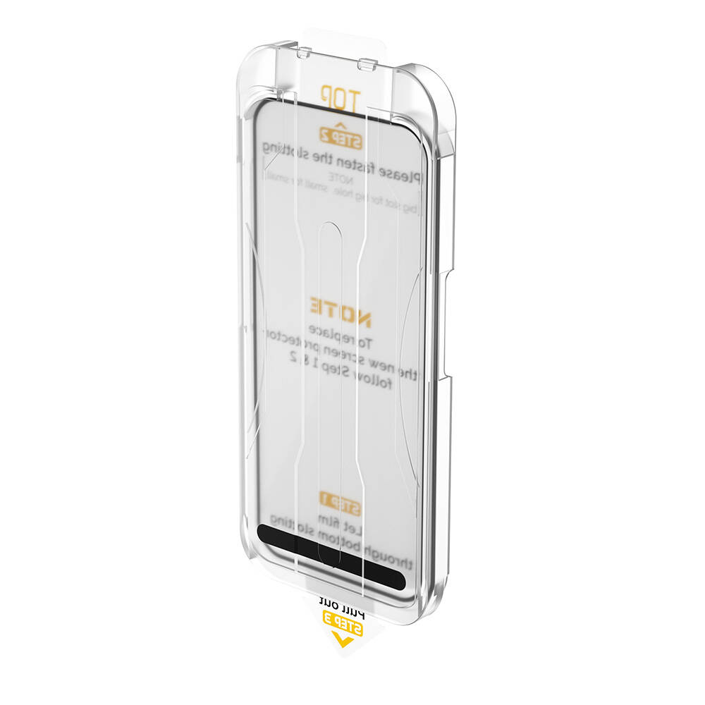 Apple iPhone 16 Wiwu SQ-008 Oleofobik Easy Install Darbeye Karşı Dayanıklı Temperli Cam Ekran Koruyucu + Kolay Uygulama Aparatlı - 3