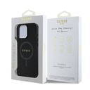 Apple iPhone 16 Pro Max Kılıf Guess Orjinal Lisanslı Magsafe Şarj Özellikli Yazı Logolu Saffiano Classic Kapak - 7