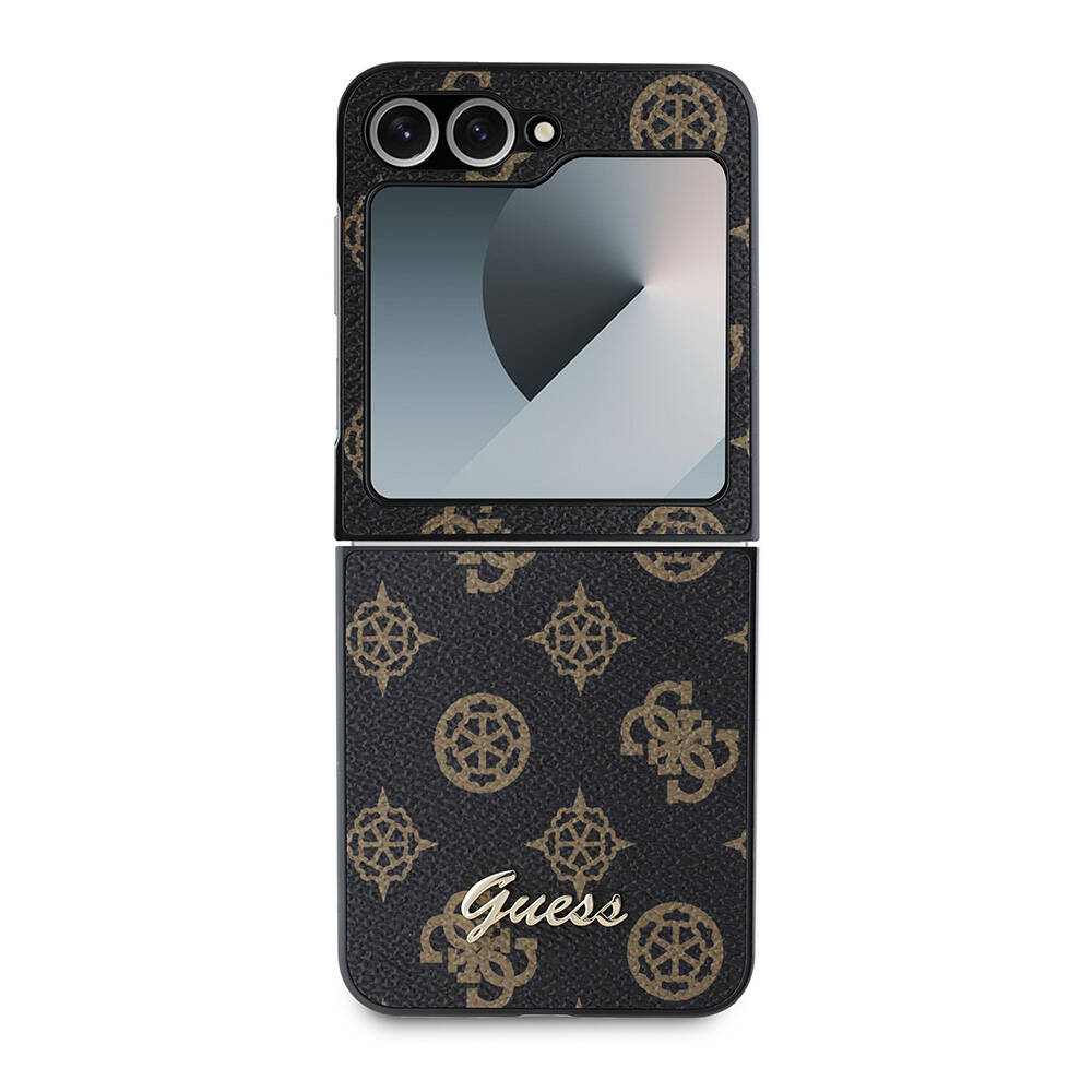 Samsung Galaxy Z Flip 6 Uyumlu Kılıf Guess Orjinal Lisanslı Peony Script Kapak - 1