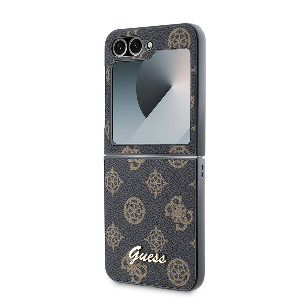 Samsung Galaxy Z Flip 6 Uyumlu Kılıf Guess Orjinal Lisanslı Peony Script Kapak - 5
