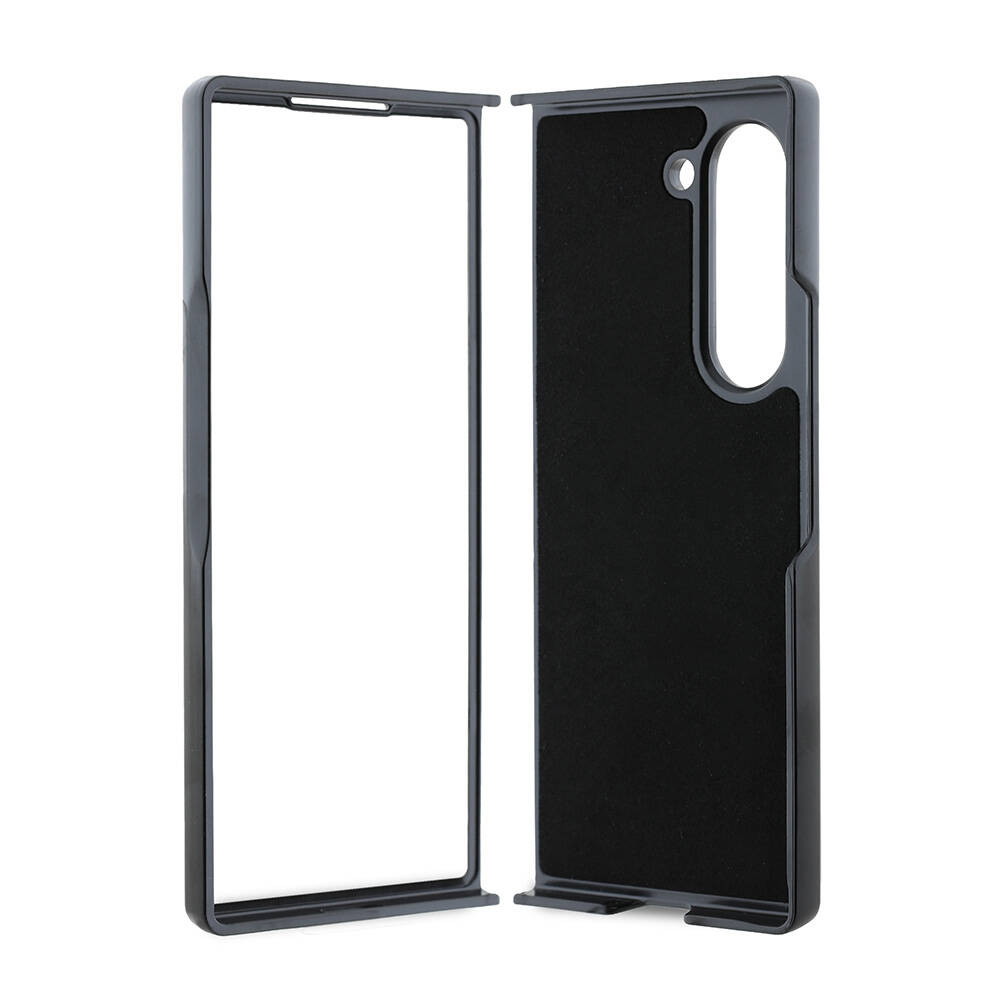 Samsung Galaxy Z Fold 6 Uyumlu Kılıf Guess Orjinal Lisanslı Leather Metal Logo Kapak - 5
