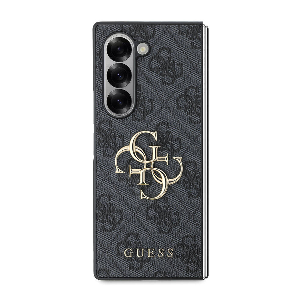 Samsung Galaxy Z Fold 6 Uyumlu Kılıf Guess Orjinal Lisanslı Leather Metal Logo Kapak - 9