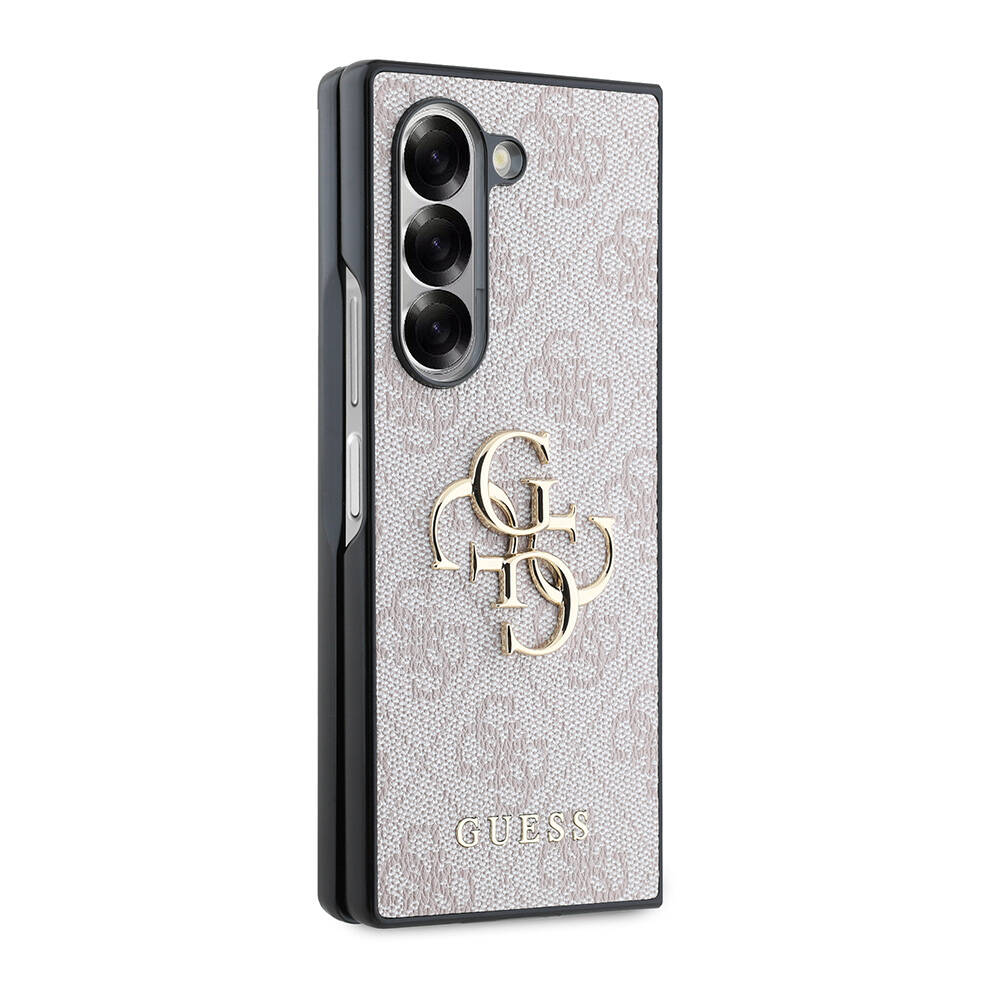 Samsung Galaxy Z Fold 6 Uyumlu Kılıf Guess Orjinal Lisanslı Leather Metal Logo Kapak - 10