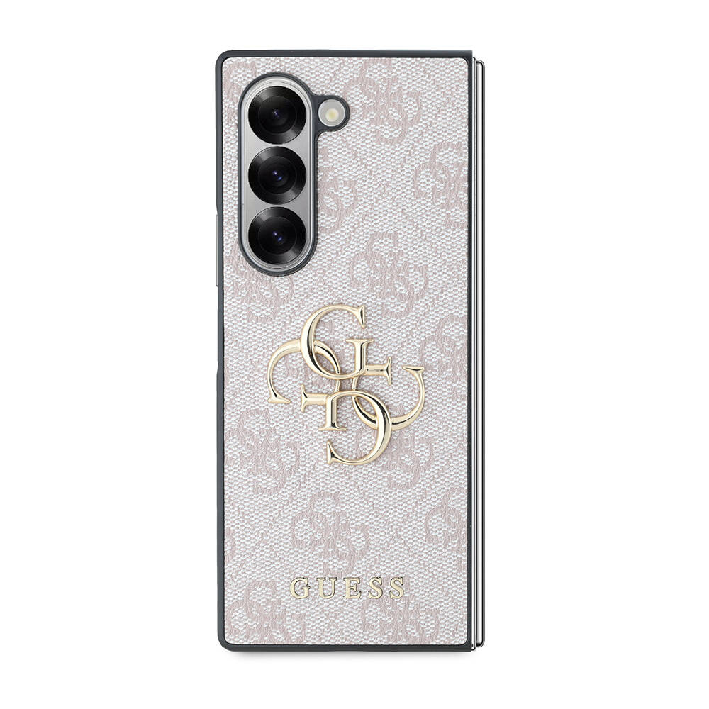 Samsung Galaxy Z Fold 6 Uyumlu Kılıf Guess Orjinal Lisanslı Leather Metal Logo Kapak - 12