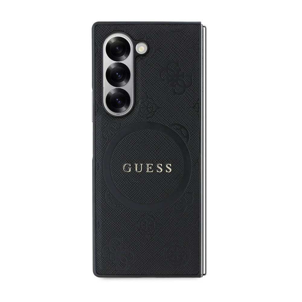 Samsung Galaxy Z Fold 6 Uyumlu Kılıf Guess Orjinal Lisanslı Saffiano Metal Logo Kapak - 1