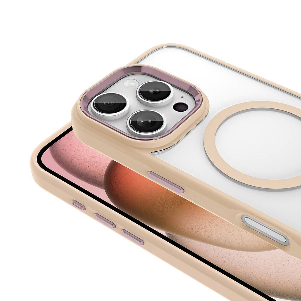 Apple iPhone 16 Pro Max Kılıf Wireless Şarj Özellikli Zore Krom Magsafe Silikon Kapak - 1