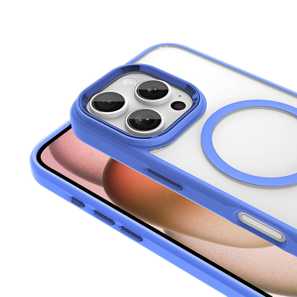 Apple iPhone 16 Pro Max Kılıf Wireless Şarj Özellikli Zore Krom Magsafe Silikon Kapak - 4