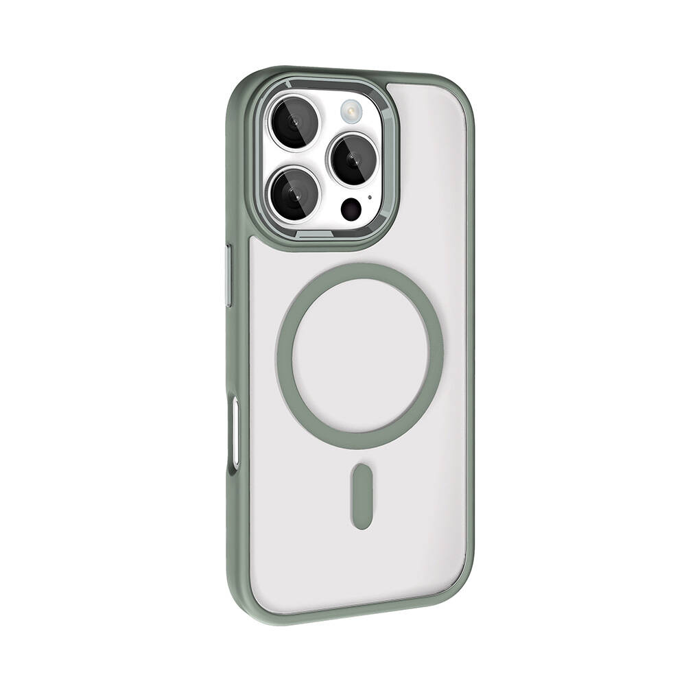 Apple iPhone 16 Pro Max Kılıf Wireless Şarj Özellikli Zore Krom Magsafe Silikon Kapak - 13