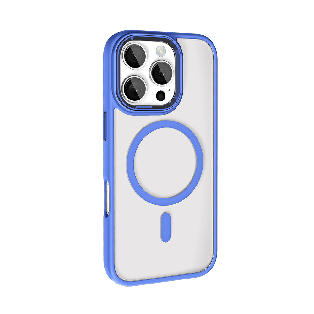 Apple iPhone 16 Pro Max Uyumlu Kılıf Wireless Şarj Özellikli Zore Krom Magsafe Silikon Kapak - 6