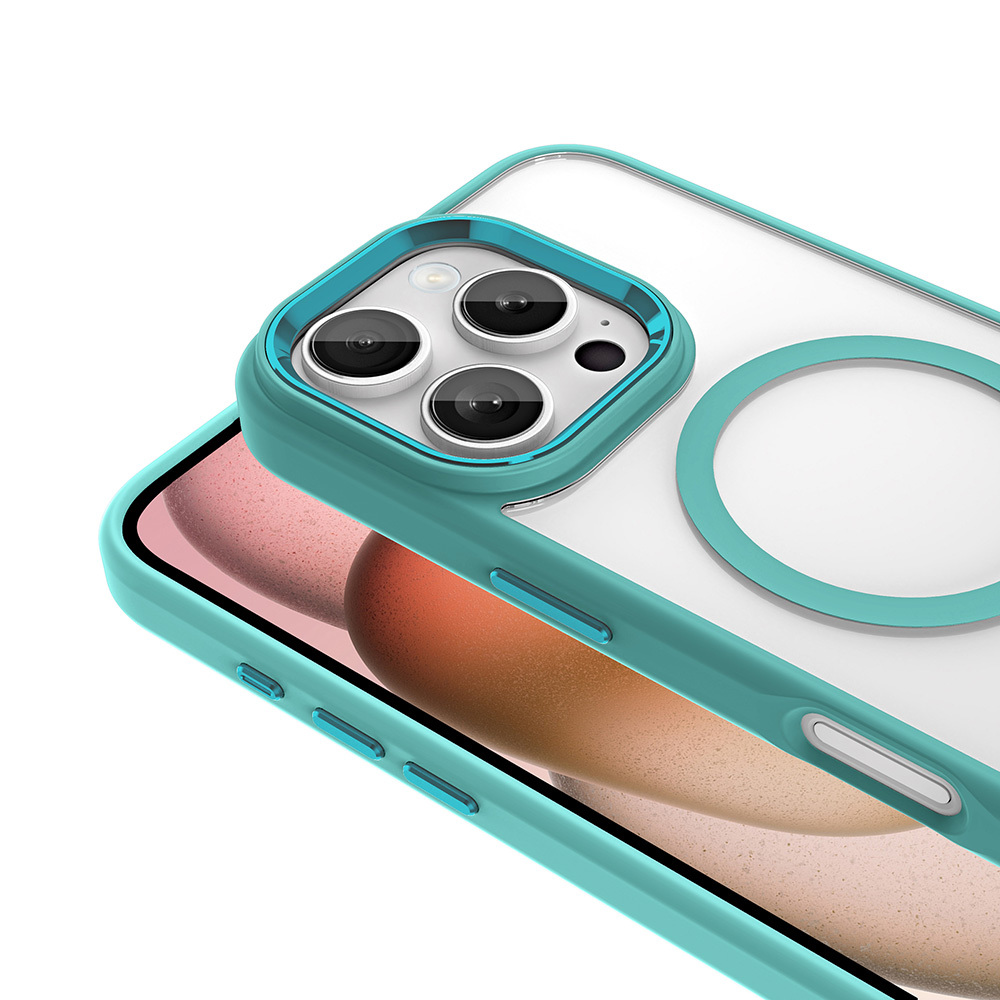 Apple iPhone 16 Pro Max Uyumlu Kılıf Wireless Şarj Özellikli Zore Krom Magsafe Silikon Kapak - 14