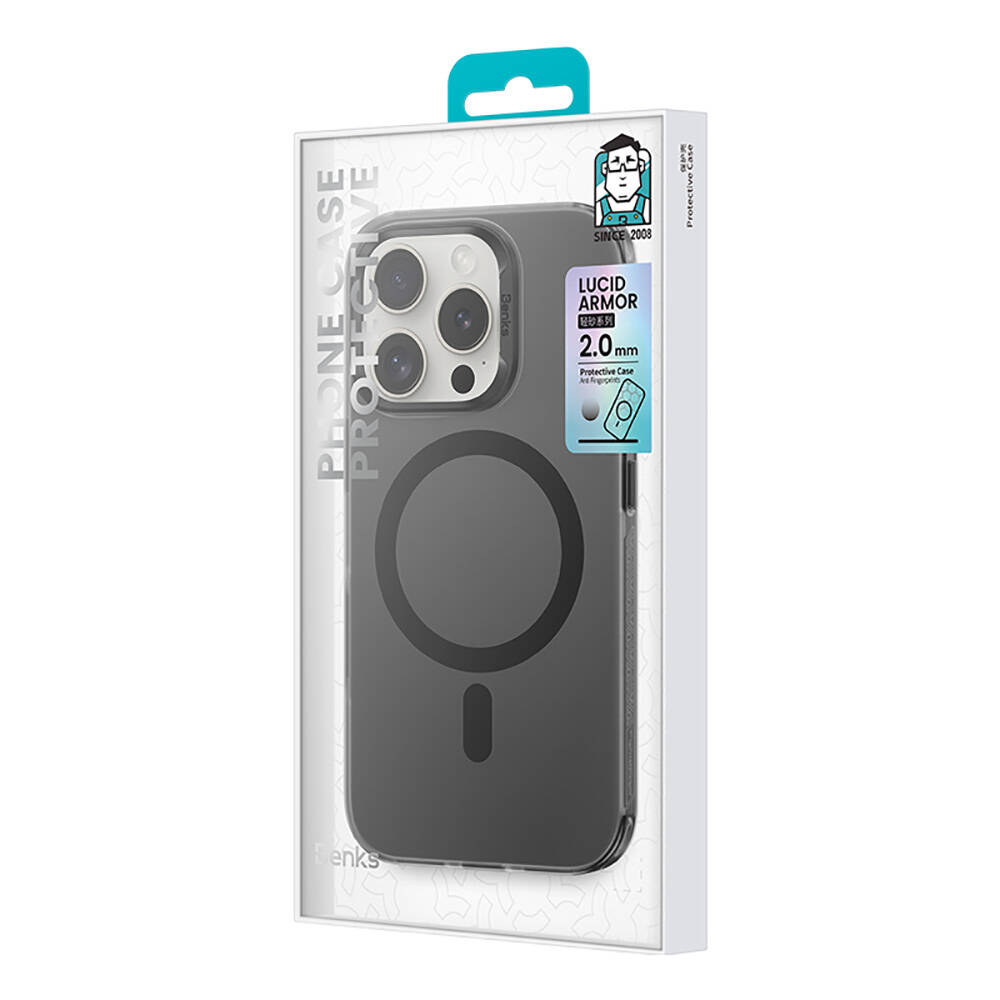 Apple iPhone 16 Pro Max Kılıf Magsafe Şarj Özellikli Benks Lucid Armor Kapak - 1