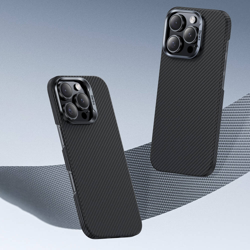 Apple iPhone 16 Benks Magsafe Şarj Özellikli Magnetik ArmorAir 600D Kevlar Fiber Kapak - 7