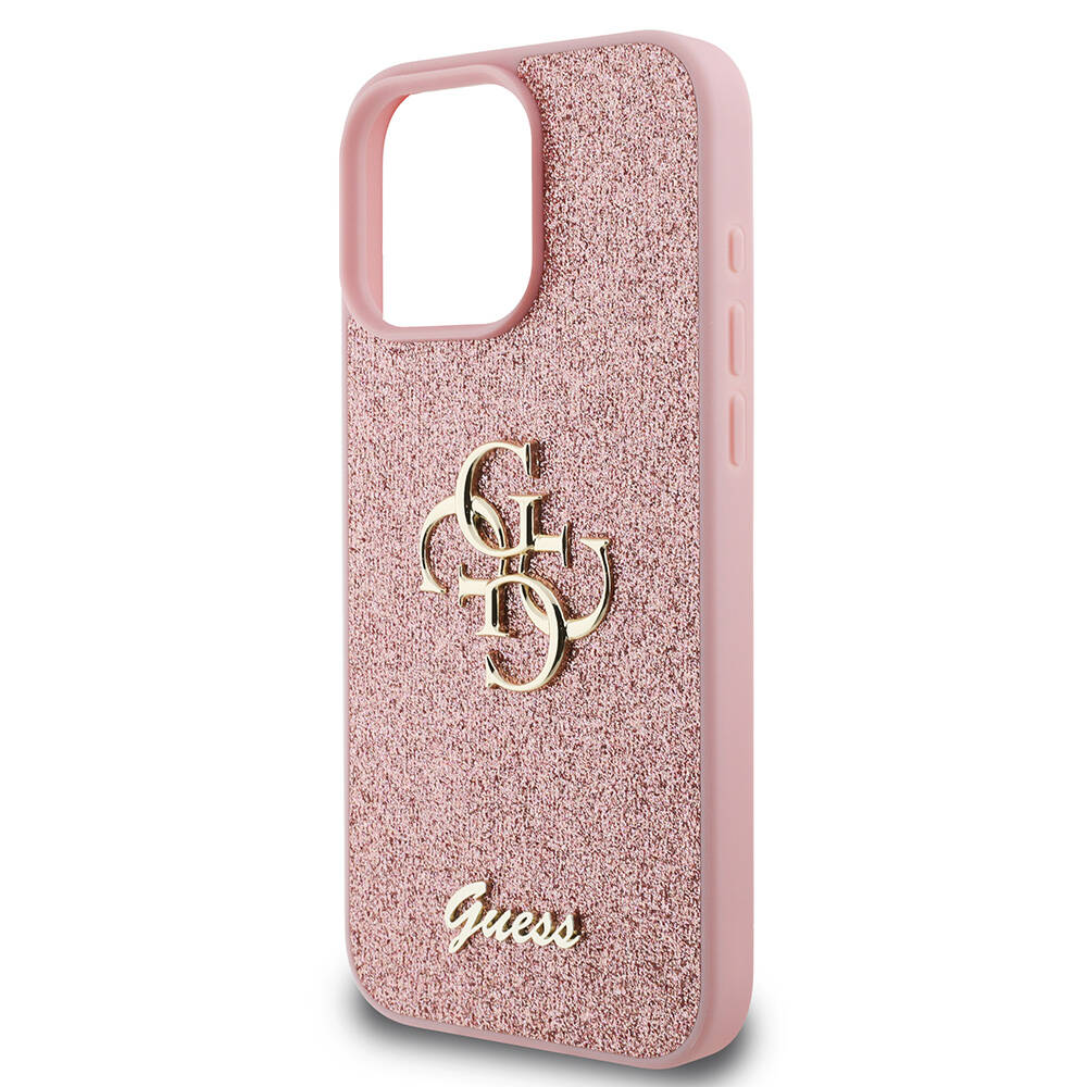 Apple iPhone 16 Pro Max Kılıf Guess Orjinal Lisanslı 4G Büyük Metal Logolu Glitter Kapak - 12