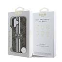 Apple iPhone 16 Plus Kılıf Guess Orjinal Lisanslı Magsafe Şarj Özellikli 4G Şerit Tasarımlı Printed Kapak - 4