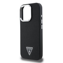 Apple iPhone 16 Pro Uyumlu Kılıf Guess Orjinal Lisanslı Grained Triangle Kapak - 5