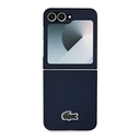 Samsung Galaxy Z Flip 6 Uyumlu Kılıf Lacoste Orjinal Lisanslı PU Pike Desenli Arka Yüzey İkonik Timsah Dokuma Logolu Kapak - 1