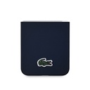Samsung Galaxy Z Flip 6 Uyumlu Kılıf Lacoste Orjinal Lisanslı PU Pike Desenli Arka Yüzey İkonik Timsah Dokuma Logolu Kapak - 4
