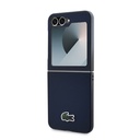 Samsung Galaxy Z Flip 6 Uyumlu Kılıf Lacoste Orjinal Lisanslı PU Pike Desenli Arka Yüzey İkonik Timsah Dokuma Logolu Kapak - 5