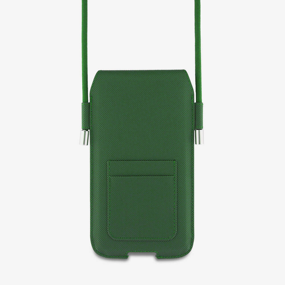 Lacoste Orjinal Lisanslı Çapraz Vücut Askılı PU Pike Desenli 6.7 inç'e Kadar Universal Kılıf - 3