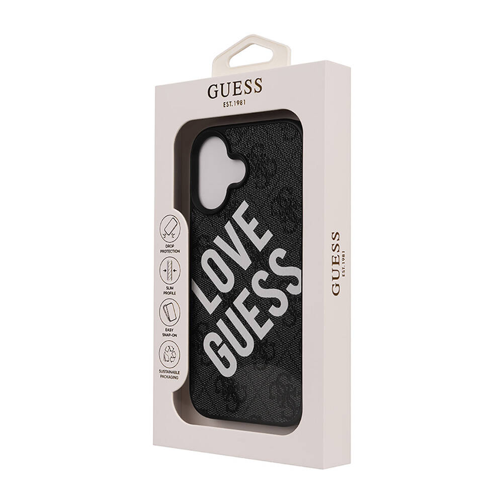 Apple iPhone 16 Uyumlu Kılıf Guess Orjinal Lisanslı Big Love Guess Kapak - 3