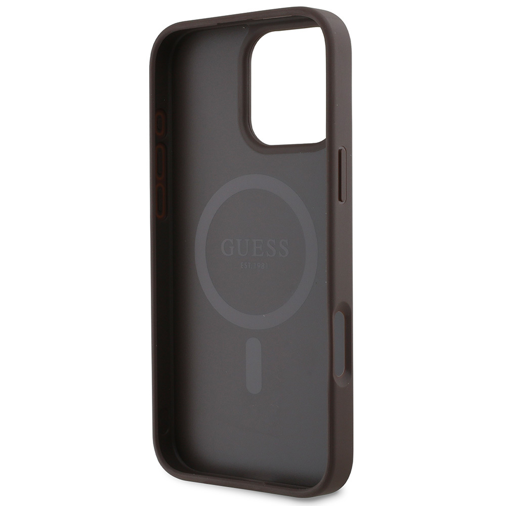 Apple iPhone 16 Pro Uyumlu Kılıf Guess Orjinal Lisanslı Magsafe Şarj Özellikli Small 4G Classic Kapak - 17
