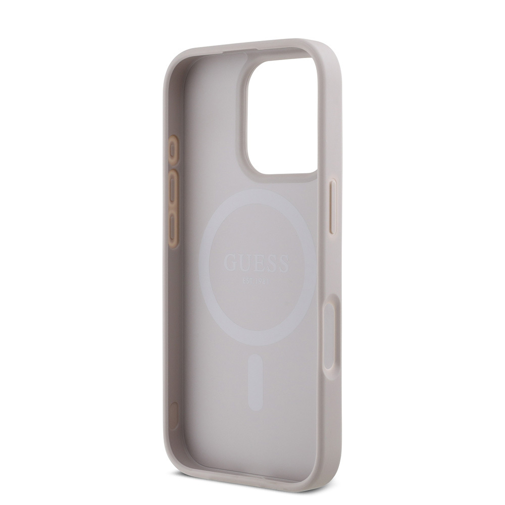 Apple iPhone 16 Pro Max Uyumlu Kılıf Guess Orjinal Lisanslı Magsafe Şarj Özellikli Small 4G Classic Kapak - 17