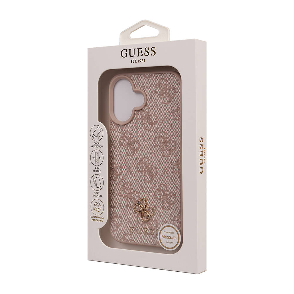 Apple iPhone 16 Uyumlu Kılıf Guess Orjinal Lisanslı Small 4G Classic Kapak - 4