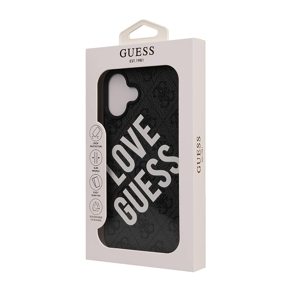 Apple iPhone 16 Plus Uyumlu Kılıf Guess Orjinal Lisanslı Big Love Guess Kapak - 4