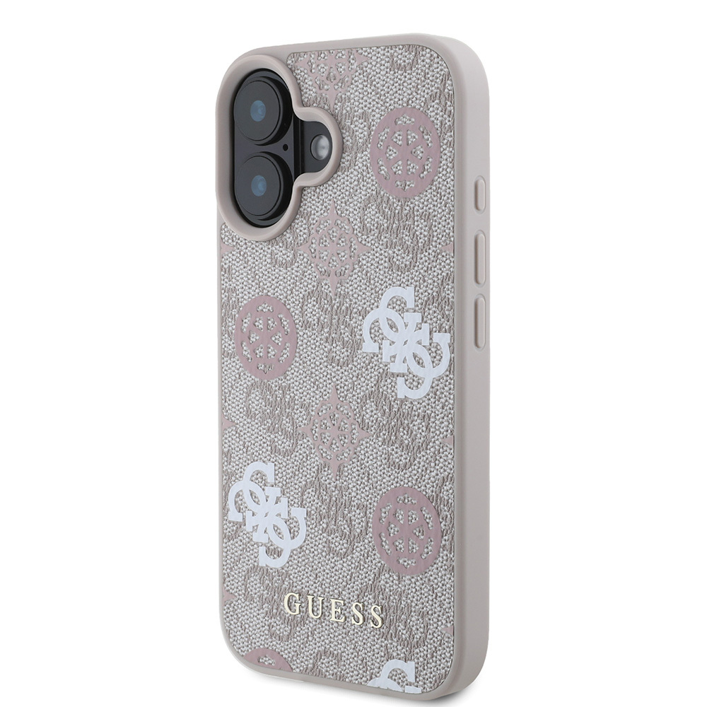 Apple iPhone 16 Plus Uyumlu Kılıf Guess Orjinal Lisanslı Magsafe Şarj Özellikli 4G Desenli Yazı Logolu Peony Kapak - 14