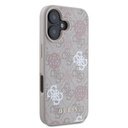 Apple iPhone 16 Plus Uyumlu Kılıf Guess Orjinal Lisanslı Magsafe Şarj Özellikli 4G Desenli Yazı Logolu Peony Kapak - 16
