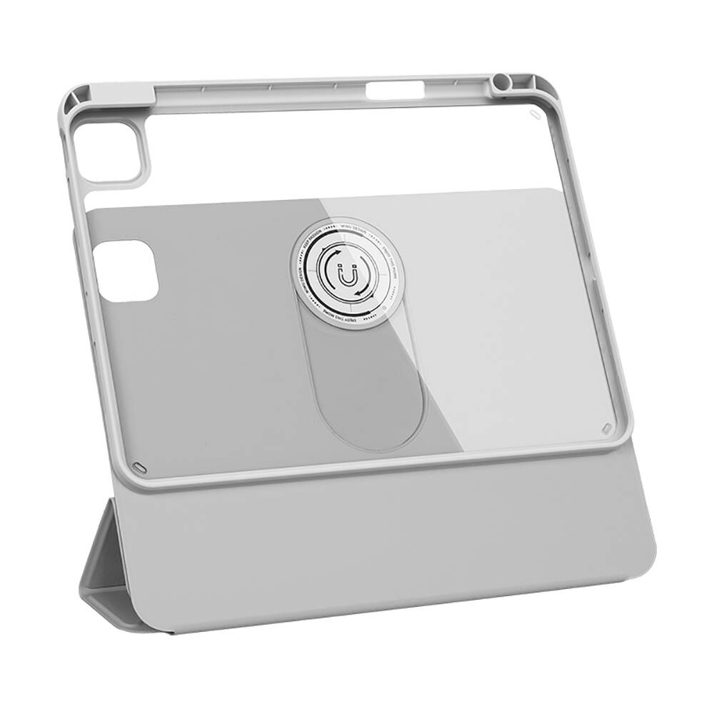 Apple iPad Air 12.9 2022 M2 Wiwu 360° Dönebilen Standlı Magnetik Koruyucu Tablet Kılıfı - 7