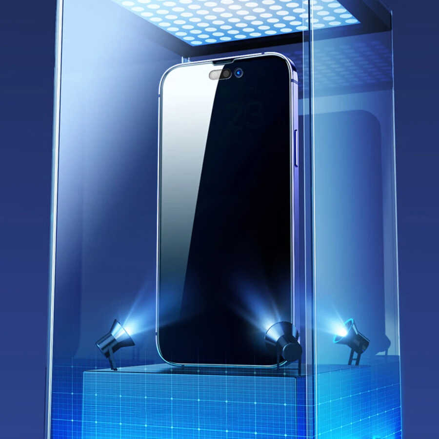 Apple iPhone 16 Pro Max Uyumlu Zore Kor Privacy Cam Ekran Koruyucu - 2
