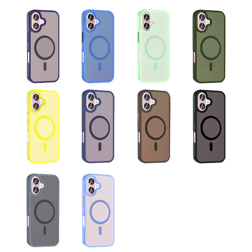 Apple iPhone 16 Plus Uyumlu Kılıf Magsafe Şarj Özellikli Mat Arka Yüzey Zore Sio Kapak - 1