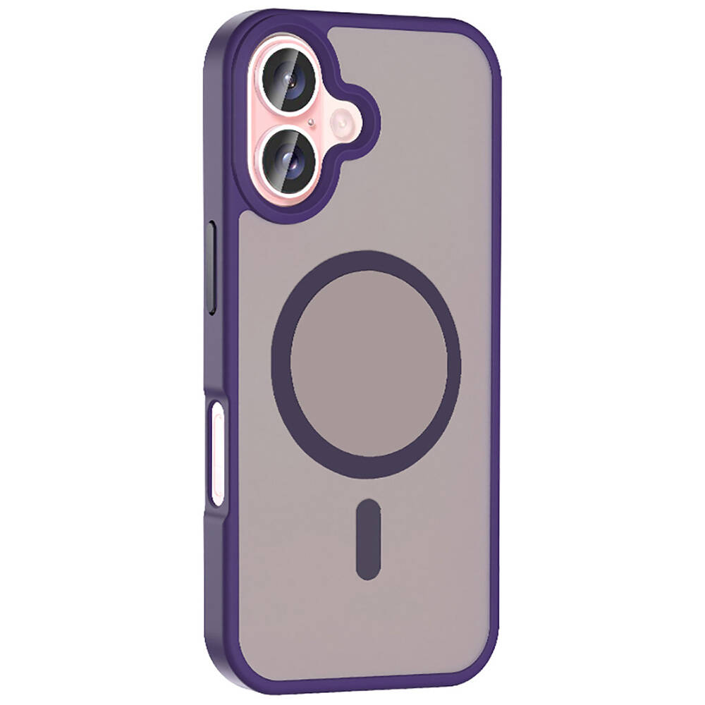 Apple iPhone 16 Plus Uyumlu Kılıf Magsafe Şarj Özellikli Mat Arka Yüzey Zore Sio Kapak - 2